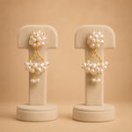 Nira Pearl Floral Chandbali Earrings | Nira Jewellery