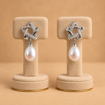 Floral Pearl Drop Earrings