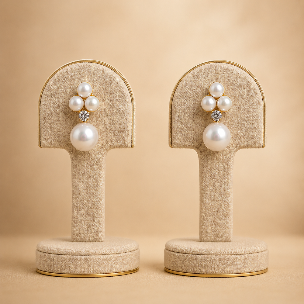 Nira Pearl Bloom Drop Earrings