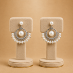 Nira Pearl Halo Statement Earrings | Nira Jewellery
