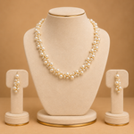 Pearl Beaded Necklace & Earrings Set