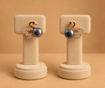Peacock Pearl Crystal Earrings