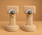 Fan Pearl Crystal Earrings