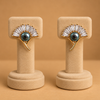 Fan Pearl Crystal Earrings