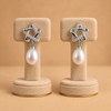 Floral Pearl Drop Earrings