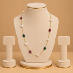 Multicolor Pearl Beaded Long Necklace
